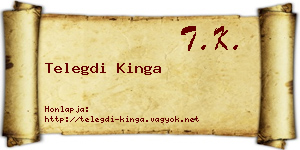 Telegdi Kinga névjegykártya